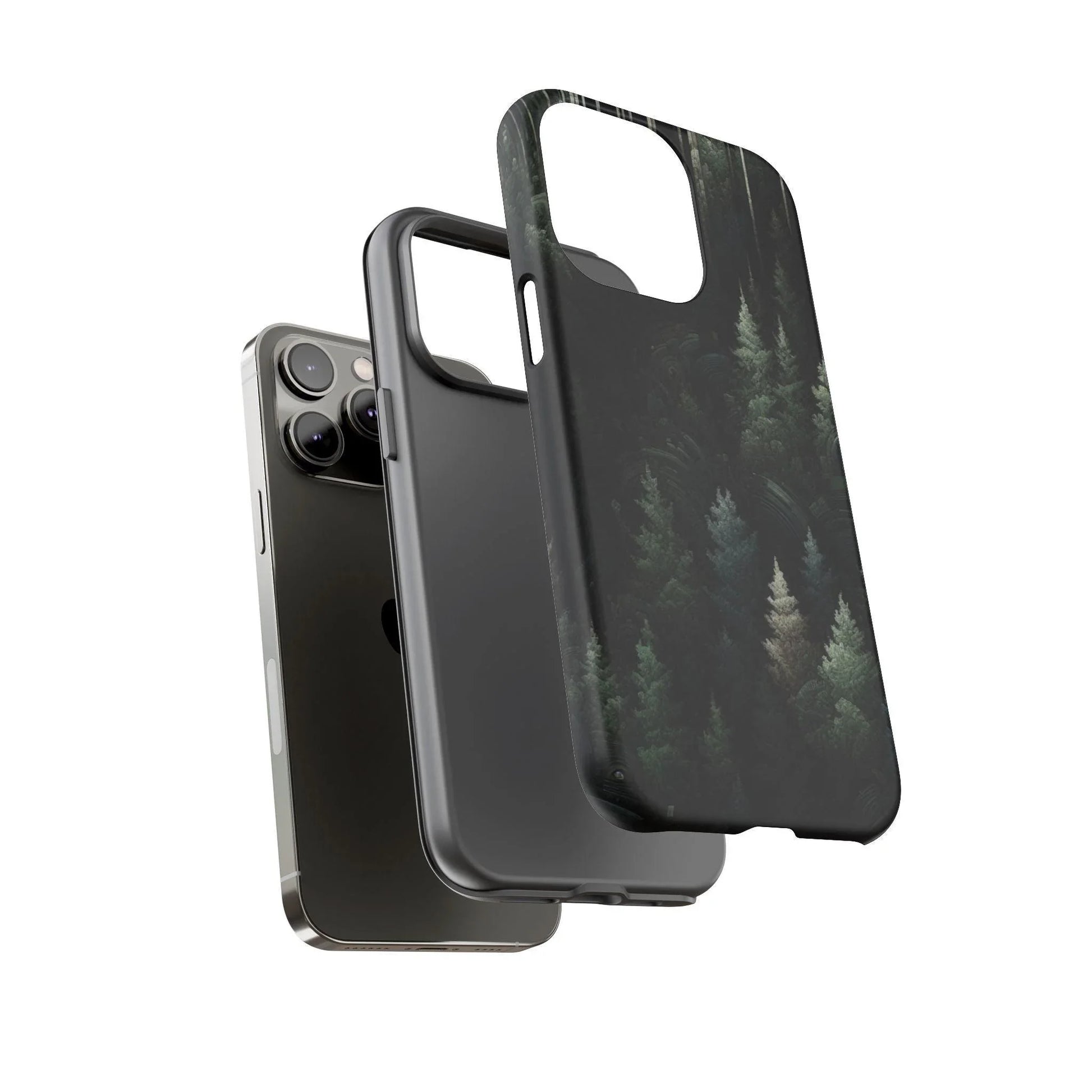 Phone Cases - Deep Dark Forest Nature Design - Oceanfront Products