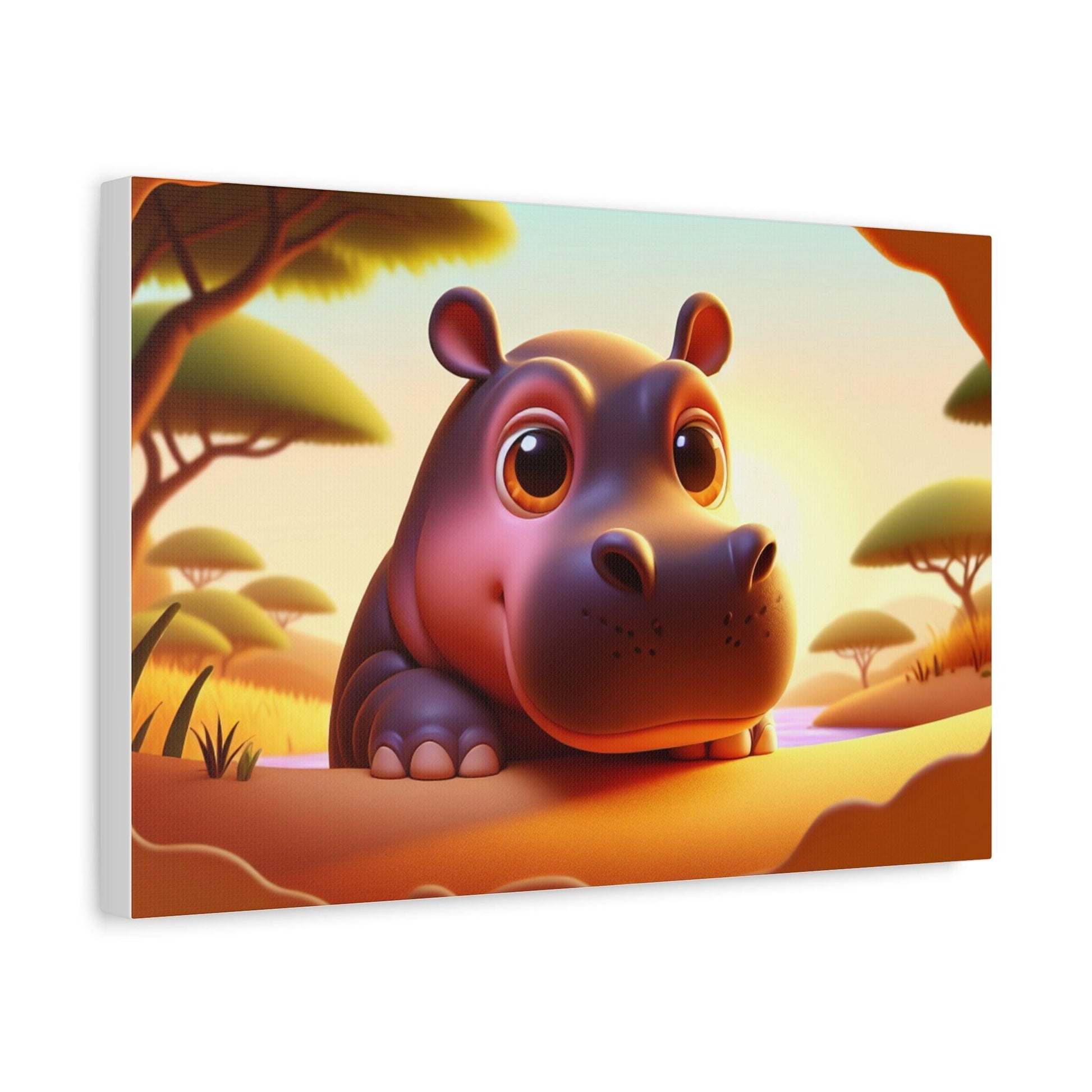 Canvas Hippo Print - Oceanfront Products