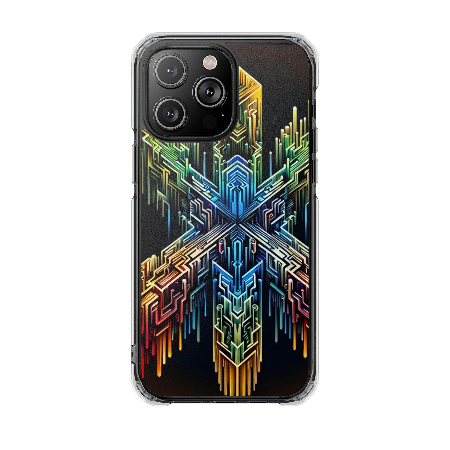 Magnet Case Abstract Cross Vibrant Colors - Oceanfront Products