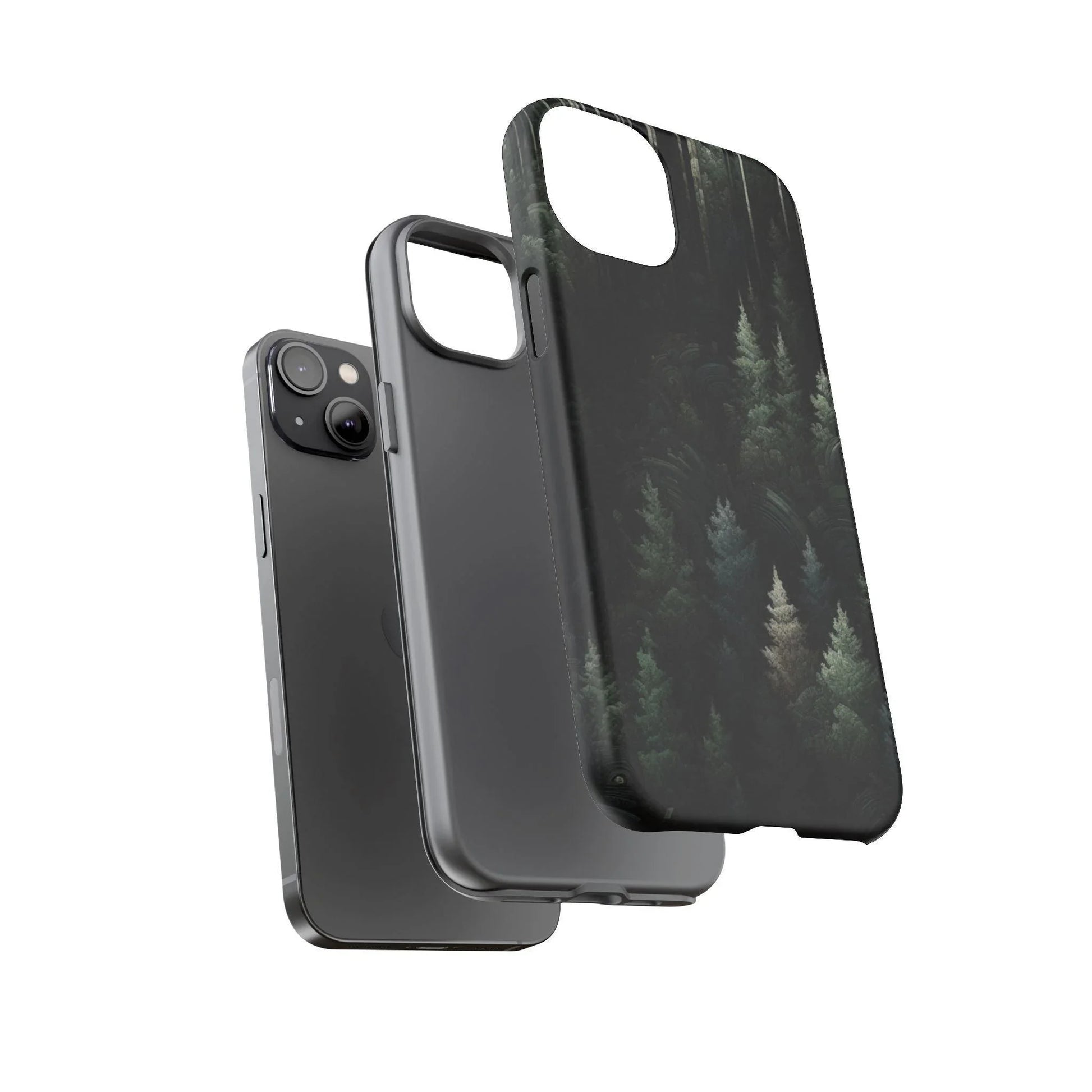 Phone Cases - Deep Dark Forest Nature Design - Oceanfront Products
