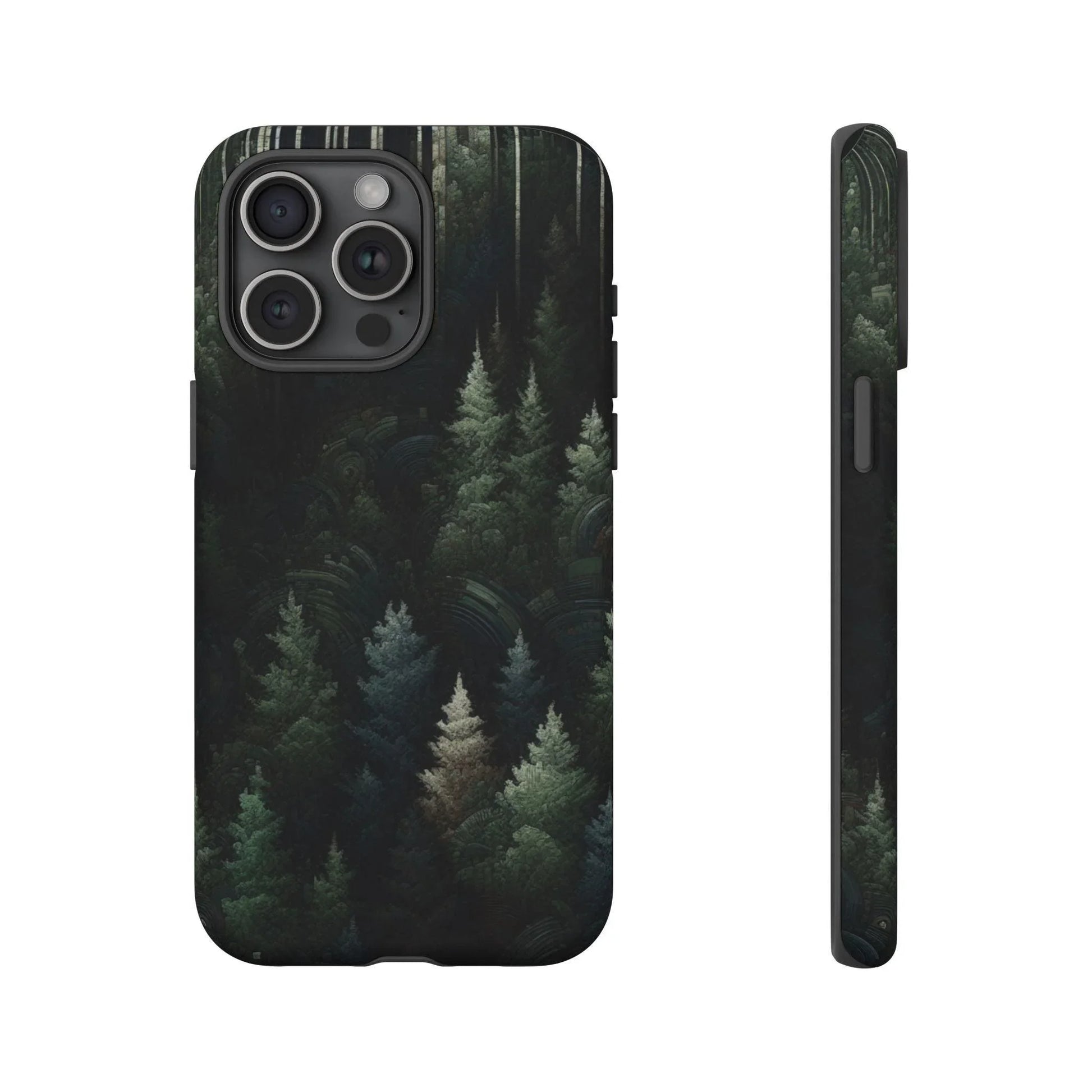 Phone Cases - Deep Dark Forest Nature Design - Oceanfront Products