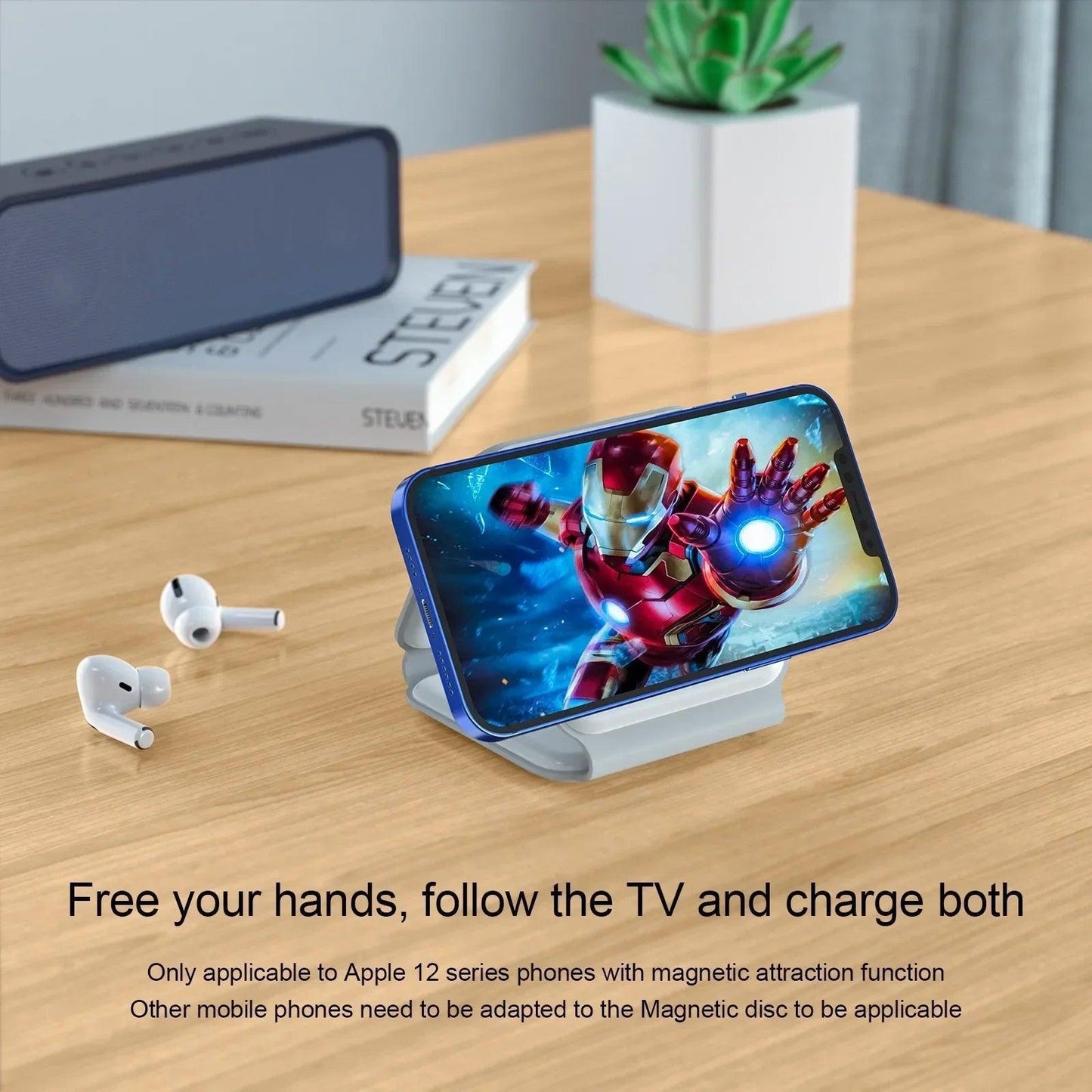 3-in-1 Magnetic Multi-function Charger Folding Wireless Charger for Xiaomi Apple Phone Headset Watch Airpods Charger - Oceanfront Products