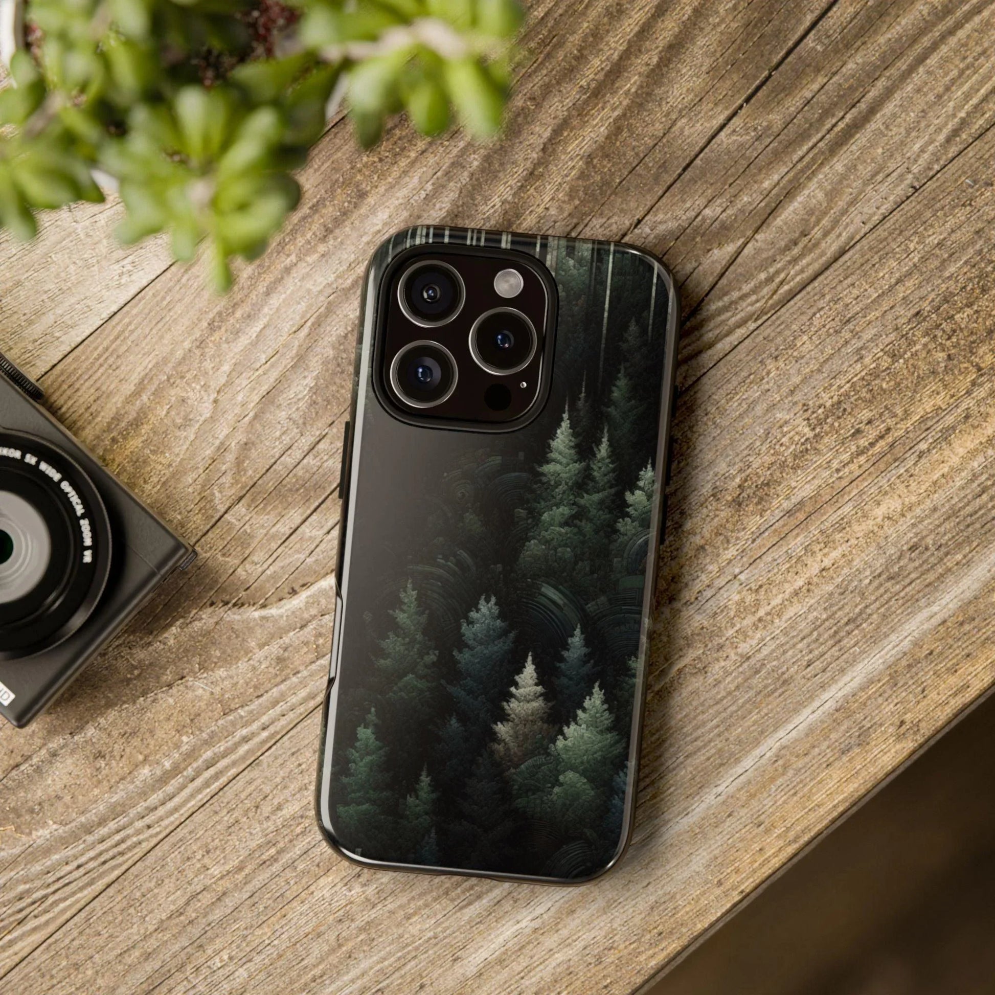 Phone Cases - Deep Dark Forest Nature Design - Oceanfront Products