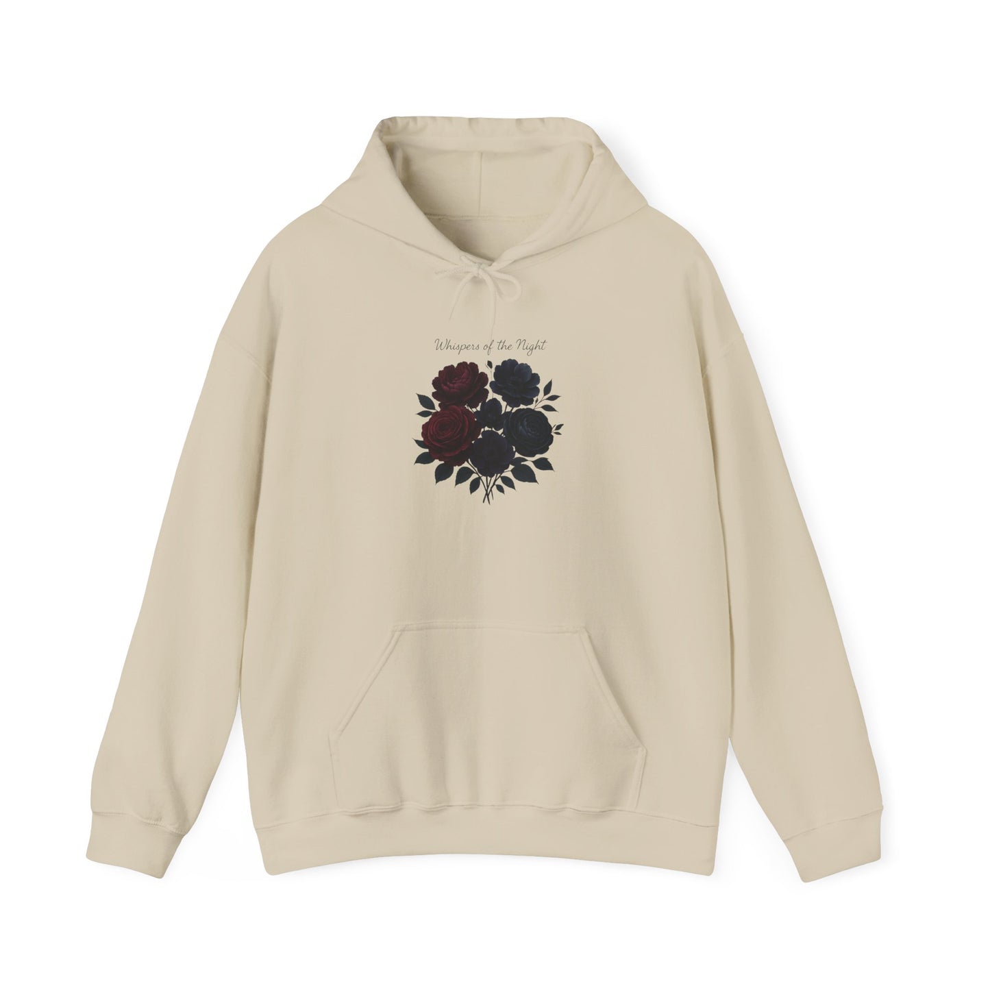 Black Floral Bouquet Hoodie | Minimal Flower Graphic
