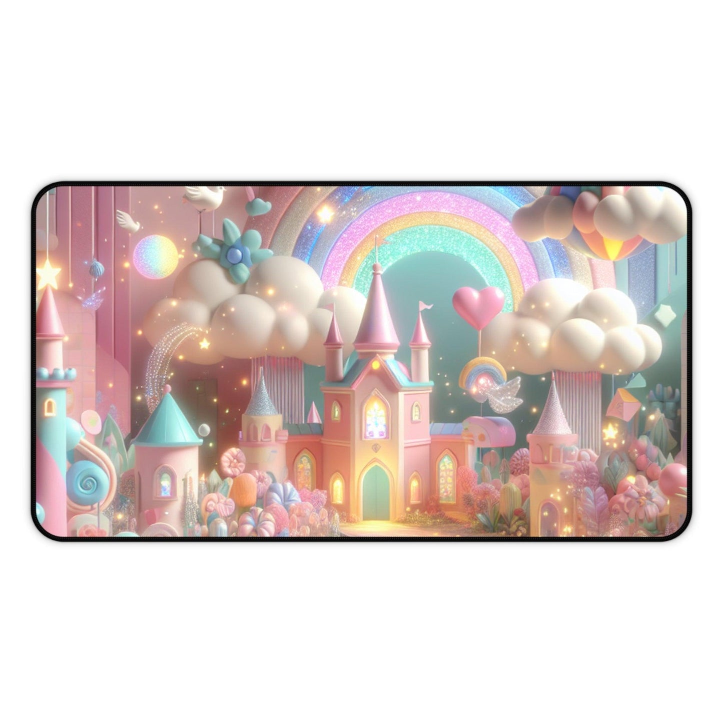 Desk Mat - Candyland Princess Castle Design - Oceanfront Products