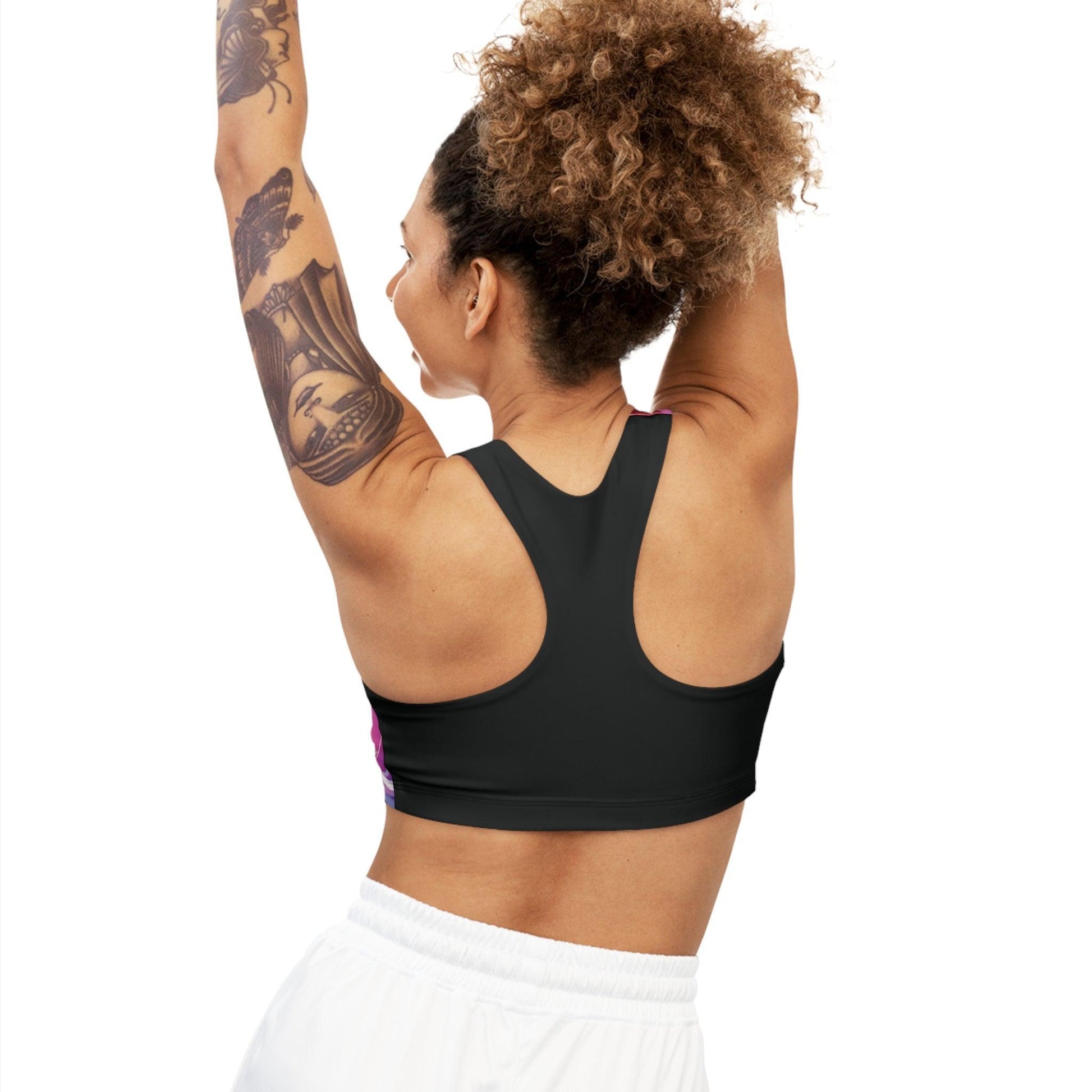 Vibrant Goat-Themed Sports Bra: Energize Your Workout with Playful Style - Oceanfront Products