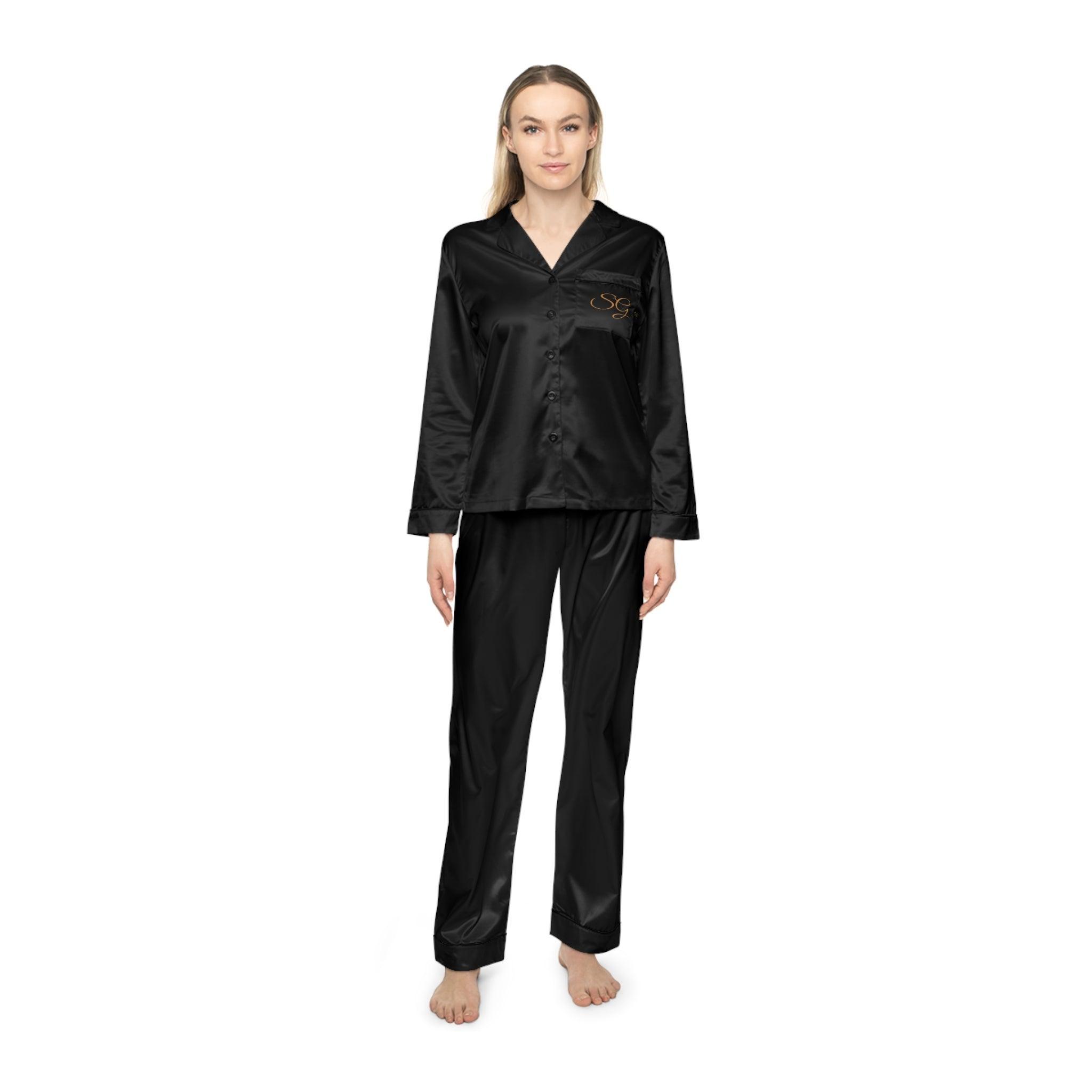 SG Embroidered Resort Style Silk Pajamas - Oceanfront Products