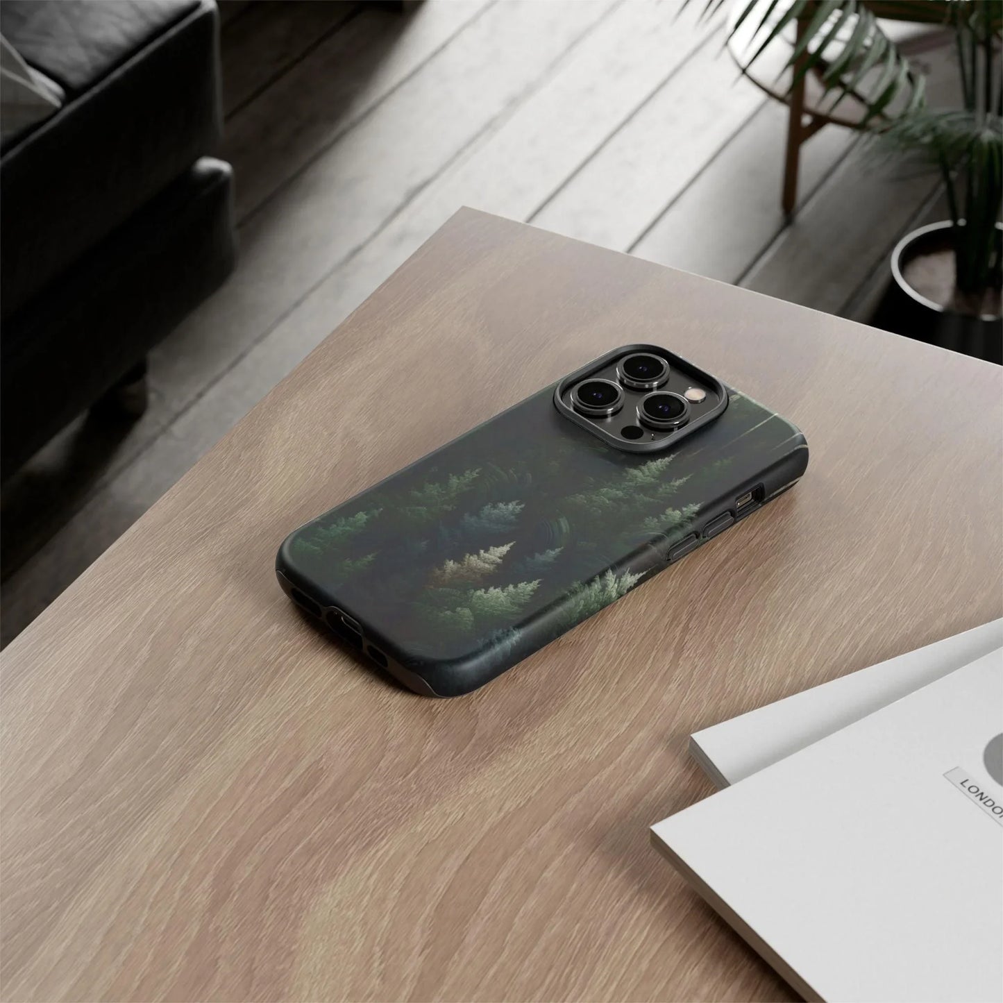 Phone Cases - Deep Dark Forest Nature Design - Oceanfront Products