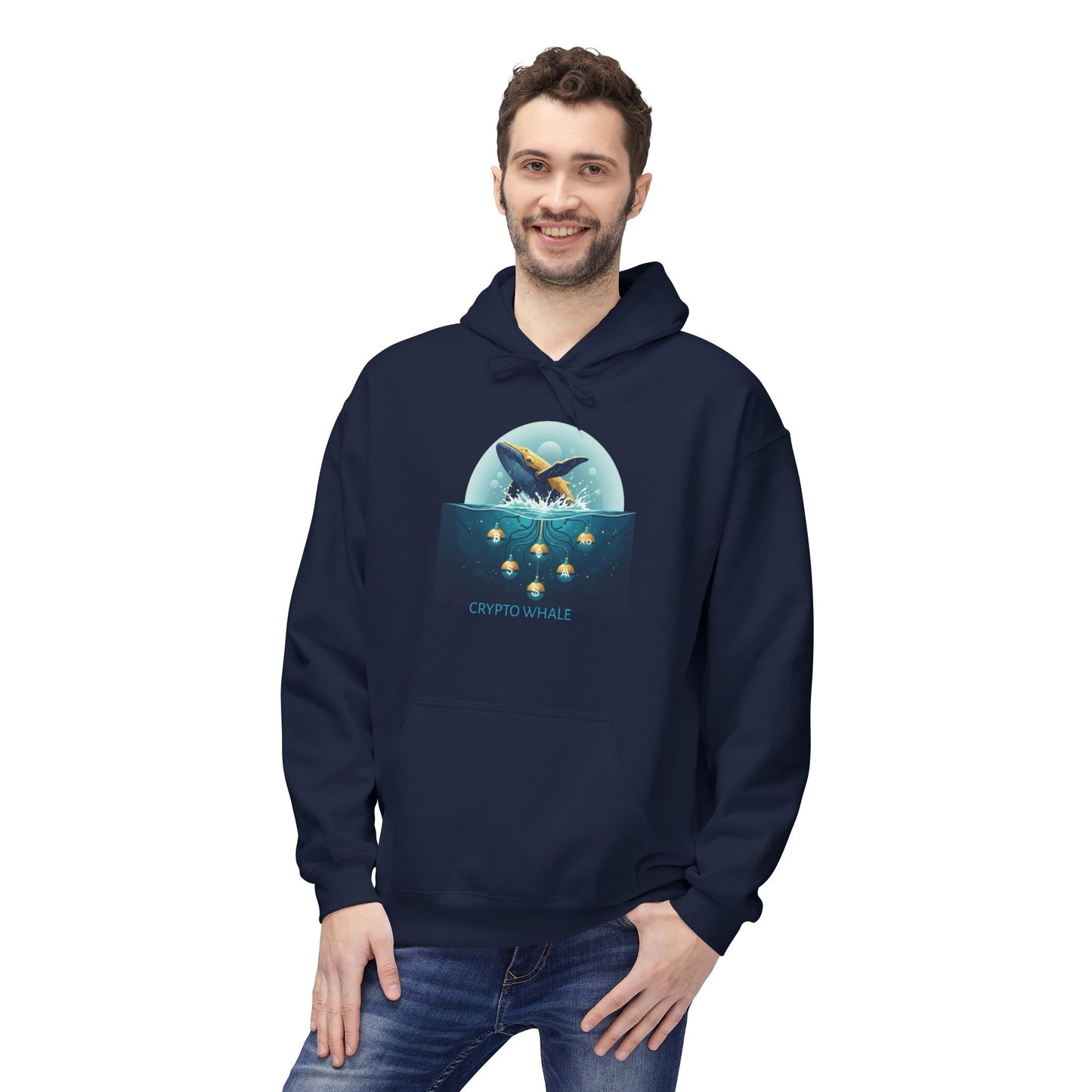 Hooded Sweatshirt - Crypto Whale 'Depths of Decentralization'
