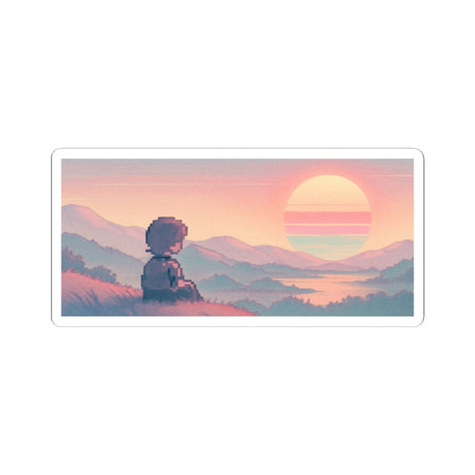 Lo-fi Anime/Vaporwave Kiss-Cut Stickers