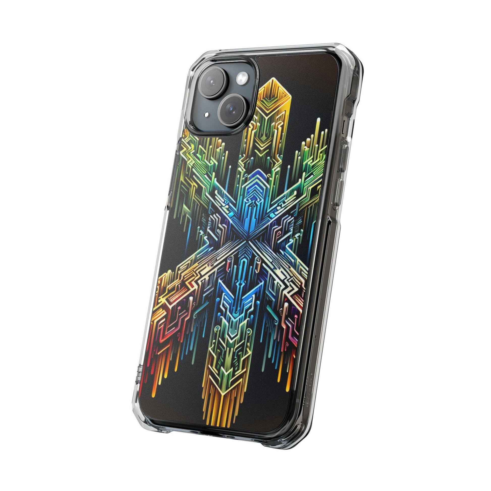 Magnet Case Abstract Cross Vibrant Colors - Oceanfront Products