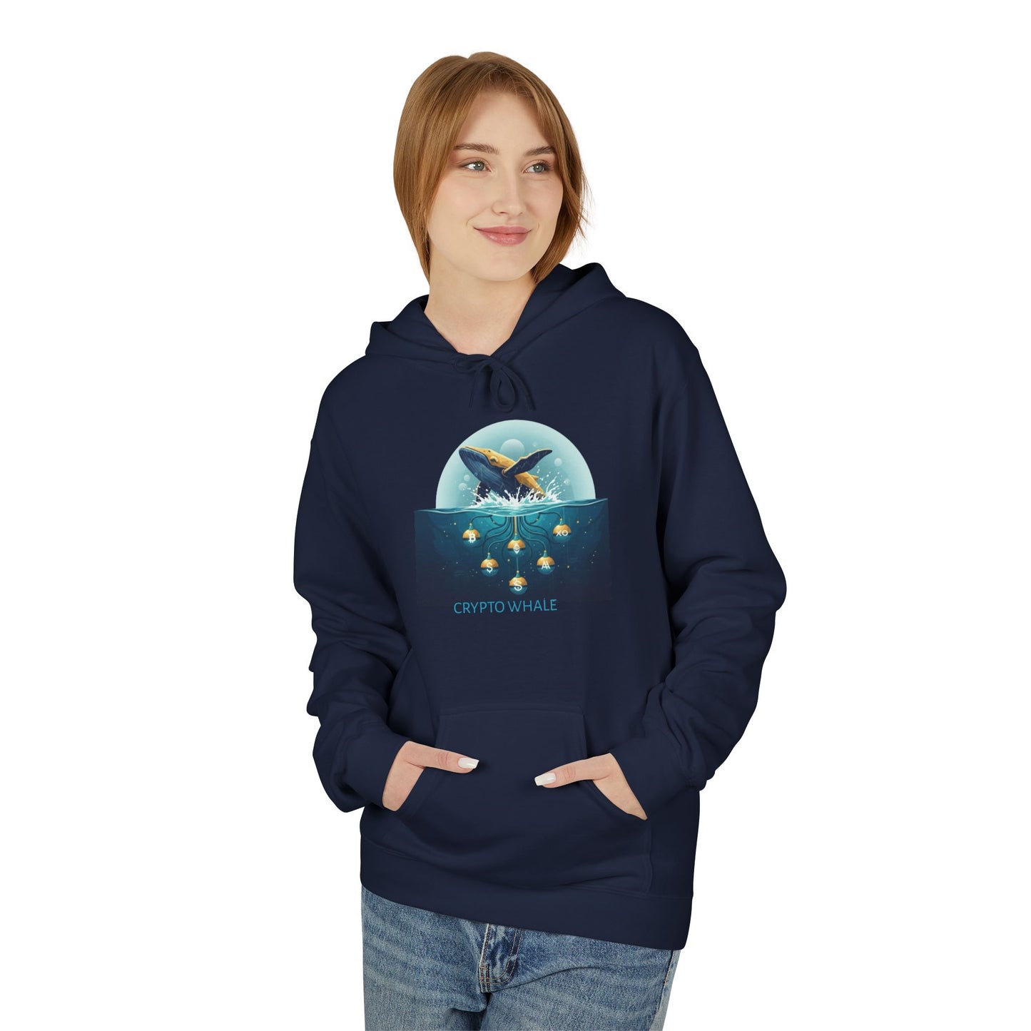 Hooded Sweatshirt - Crypto Whale 'Depths of Decentralization'