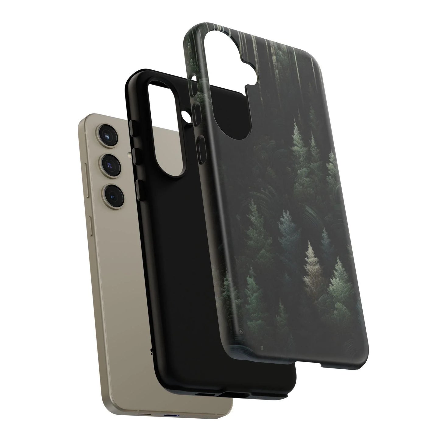 Phone Cases - Deep Dark Forest Nature Design - Oceanfront Products