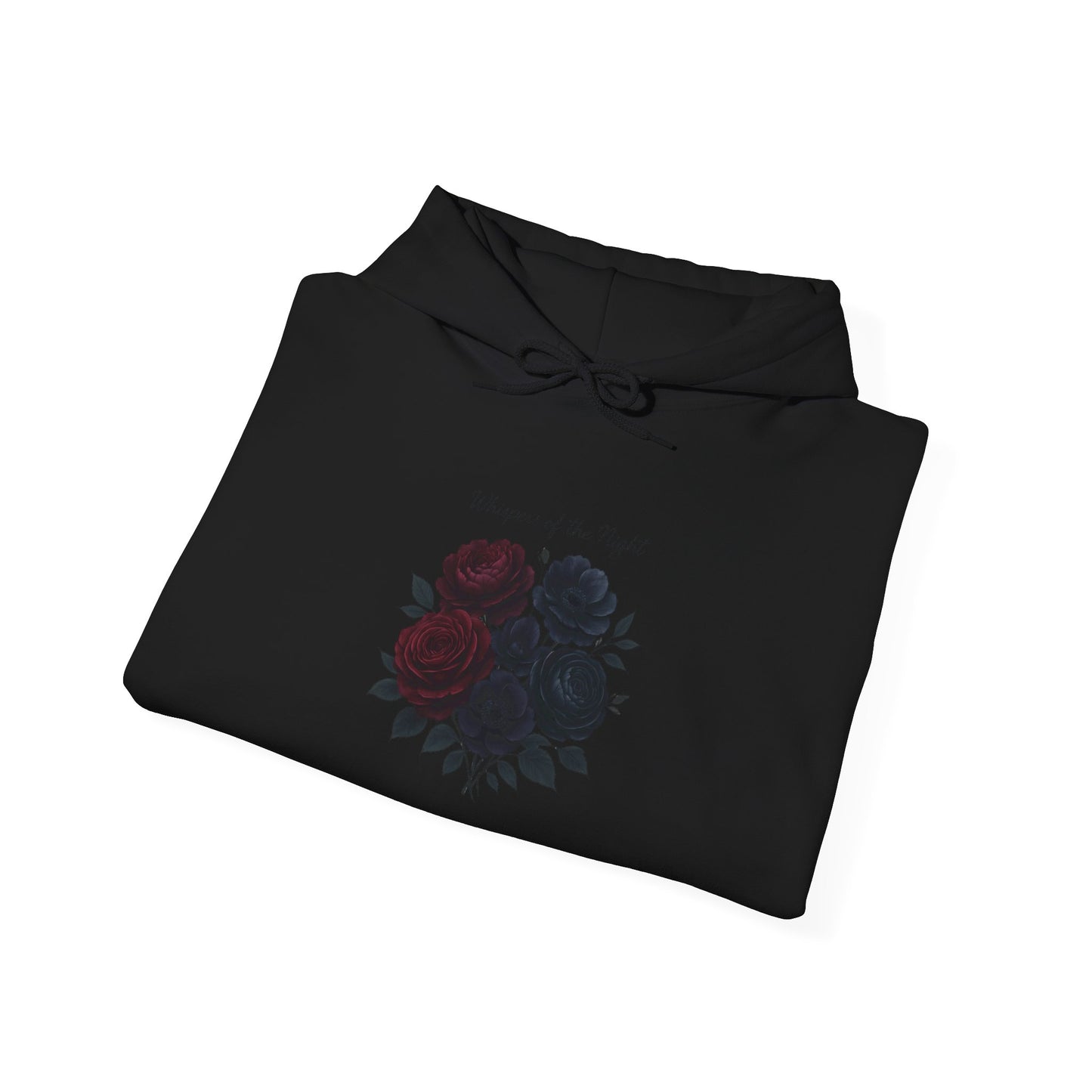 Black Floral Bouquet Hoodie | Minimal Flower Graphic