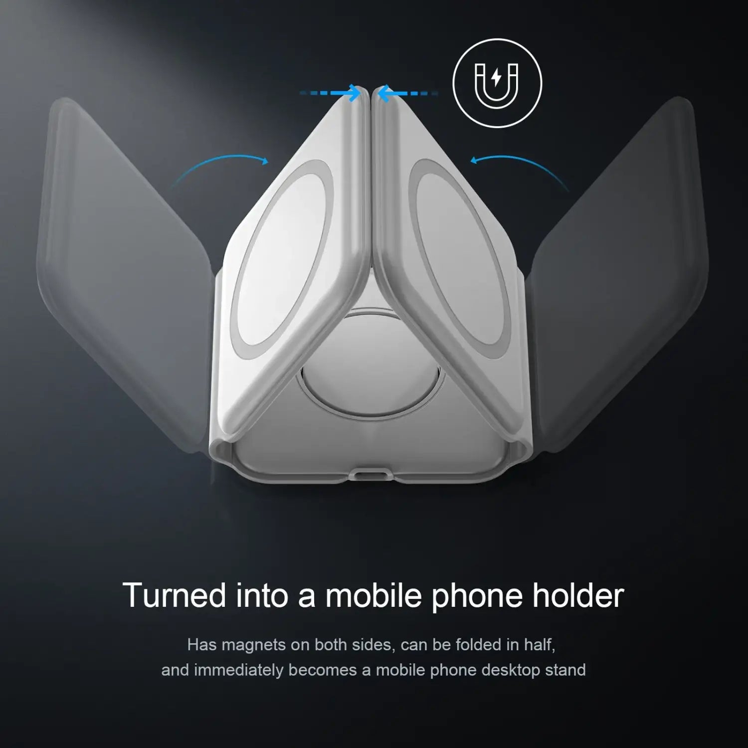 3-in-1 Magnetic Multi-function Charger Folding Wireless Charger for Xiaomi Apple Phone Headset Watch Airpods Charger