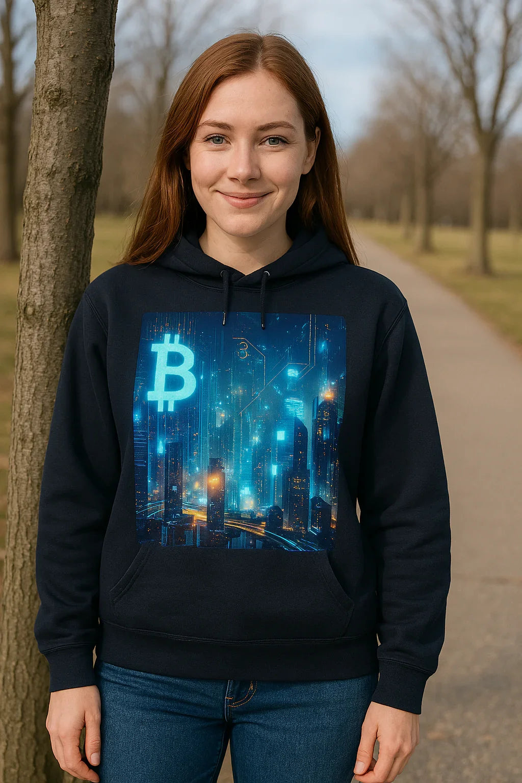 Futuristic Cryptocurrency Hoodie - Oceanfront Products