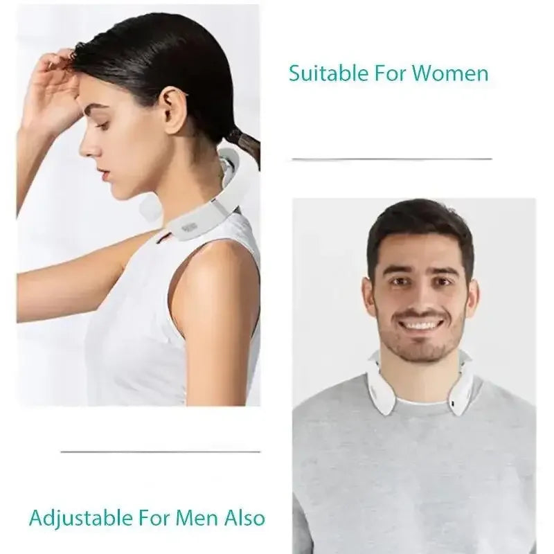 Wearable cervical massager portable mini neck shoulder deep massage warm pressing device