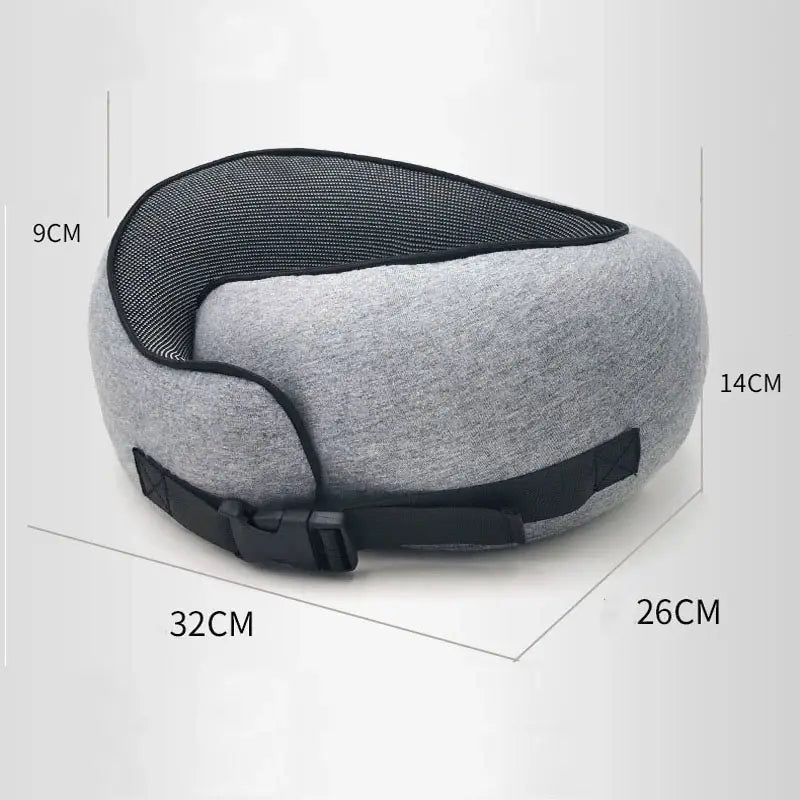 Travel Neck Pillow Non-Deformed Airplane Pillow Travel Neck Cushion Durable U-Shaped Travel Memory Cotton Nap Neck