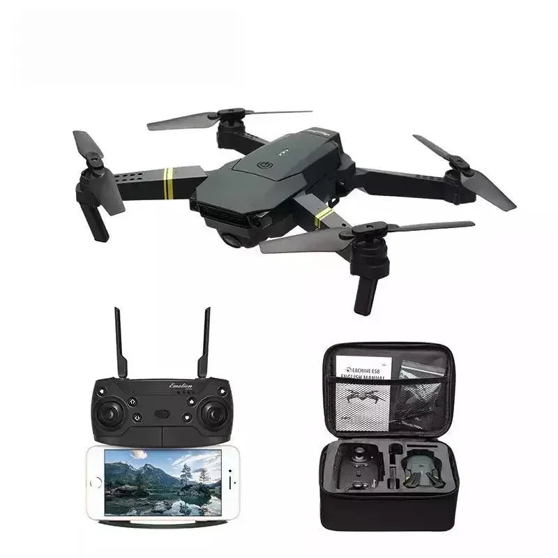 E58 Folding Aerial Drone with Controller Phone and Carrying Case Oceanfront Products