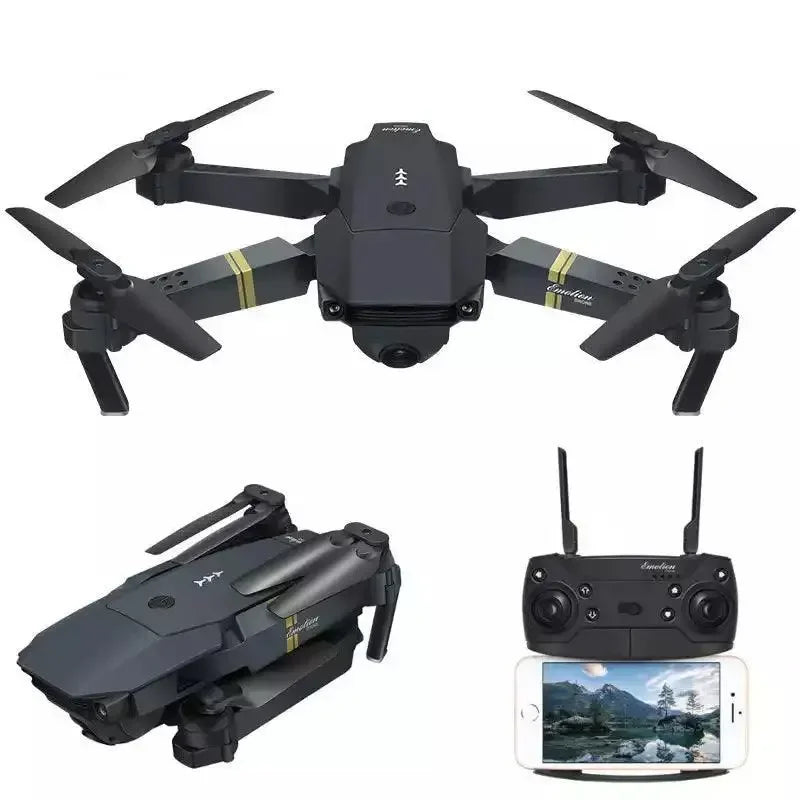 E58 Folding Aerial Drone with Controller and Case by Oceanfront Products