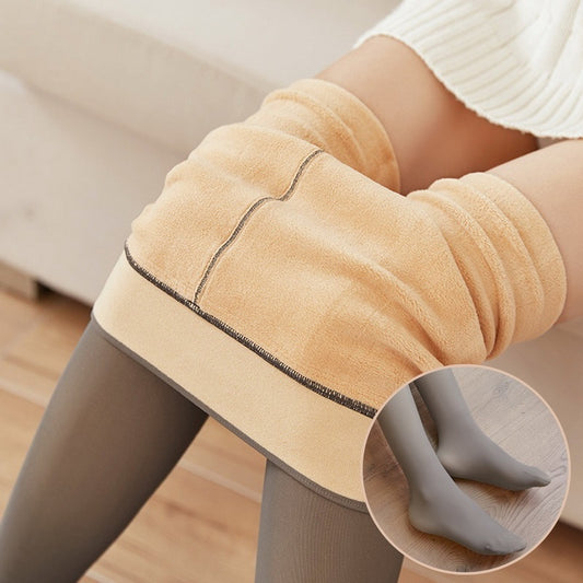 Oceanfront™ Soft-Life Thermal Sheer Leggings – 220 g Fleece Warmth, Bare-Leg Look ❄️