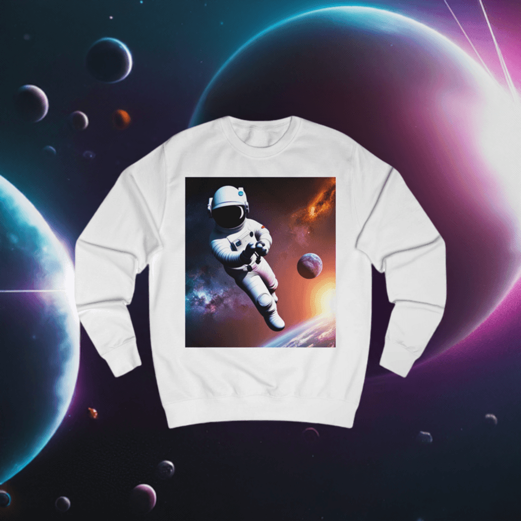 3D Astronaut High-Quality Sweatshirt: Cosmic Elegance Meets Contemporary Fashion - Oceanfront Products